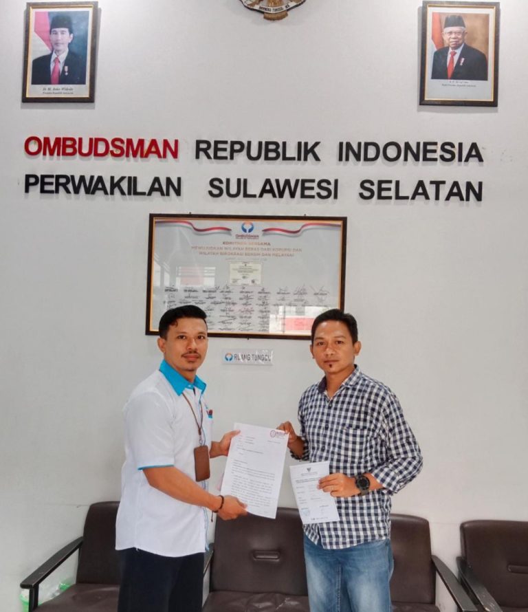 Mal Administrasi, Kades Bira dan Kasubbid Resmi Dilaporkan ke OMBUDSMAN RI Perwakilan Sulawesi Selatan